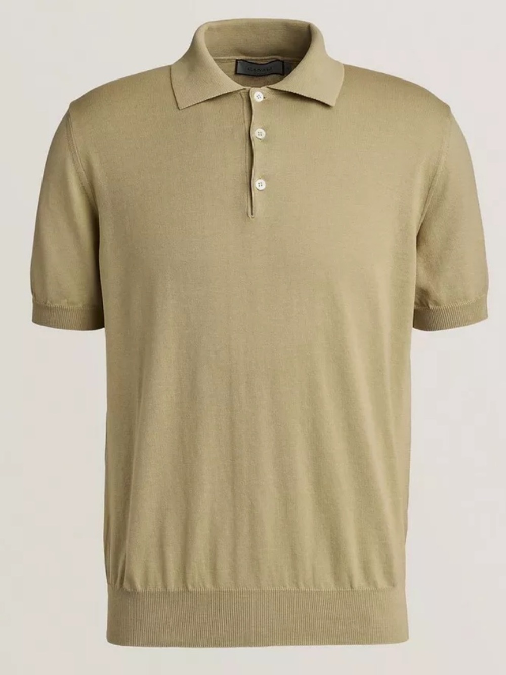 Canali Knit Polo in Light Brown Size 48